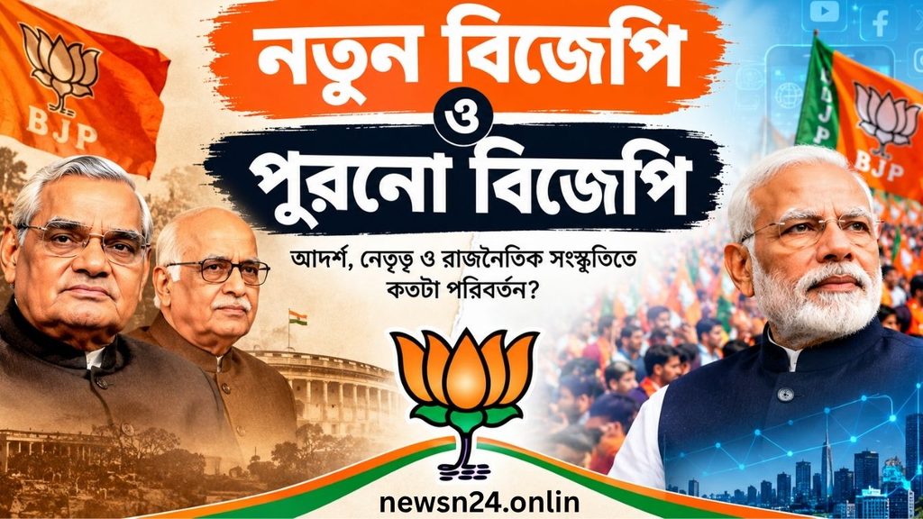 নতুন বিজেপি ও পুরনো বিজেপির নেতৃত্ব রাজনৈতিক পরিবর্তন নিয়ে বাংলা সংবাদ প্রতিবেদন।